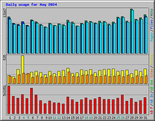 Daily usage for May 2024