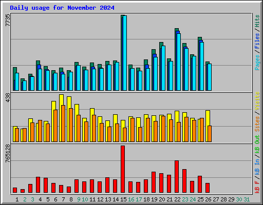 Daily usage for November 2024