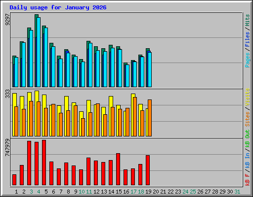 Daily usage for January 2026