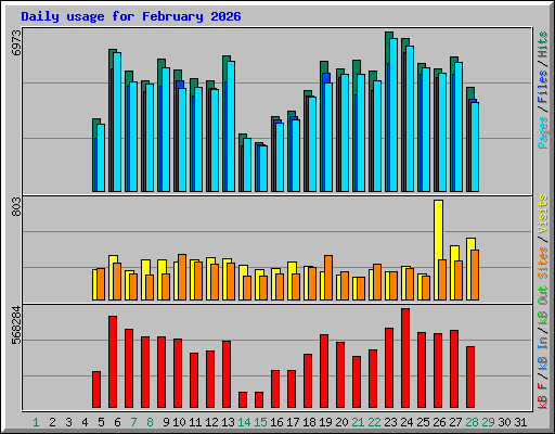Daily usage for February 2026