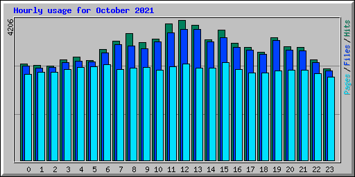 Hourly usage for October 2021