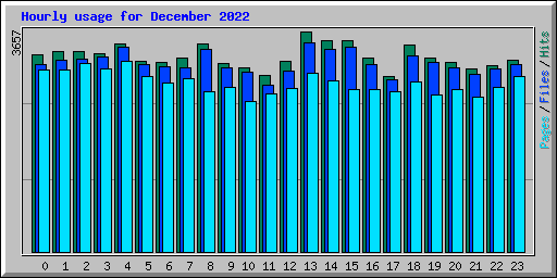 Hourly usage for December 2022