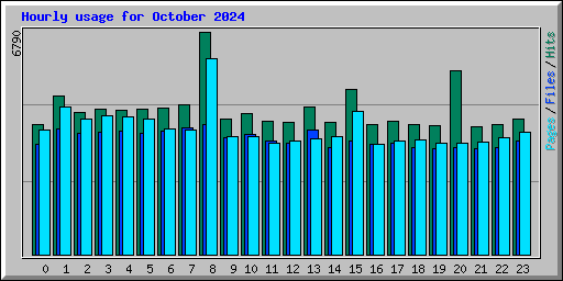Hourly usage for October 2024