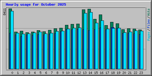 Hourly usage for October 2025