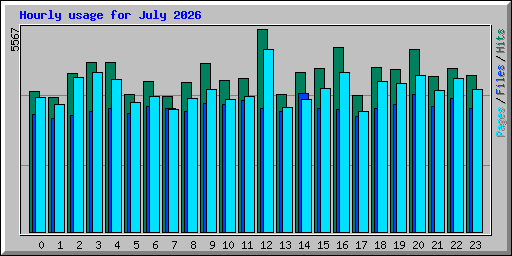 Hourly usage for July 2026